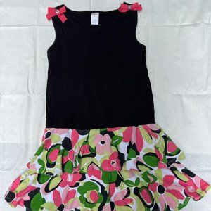 Gymboree - Black Sleeveless Top with Floral Bottom Dress